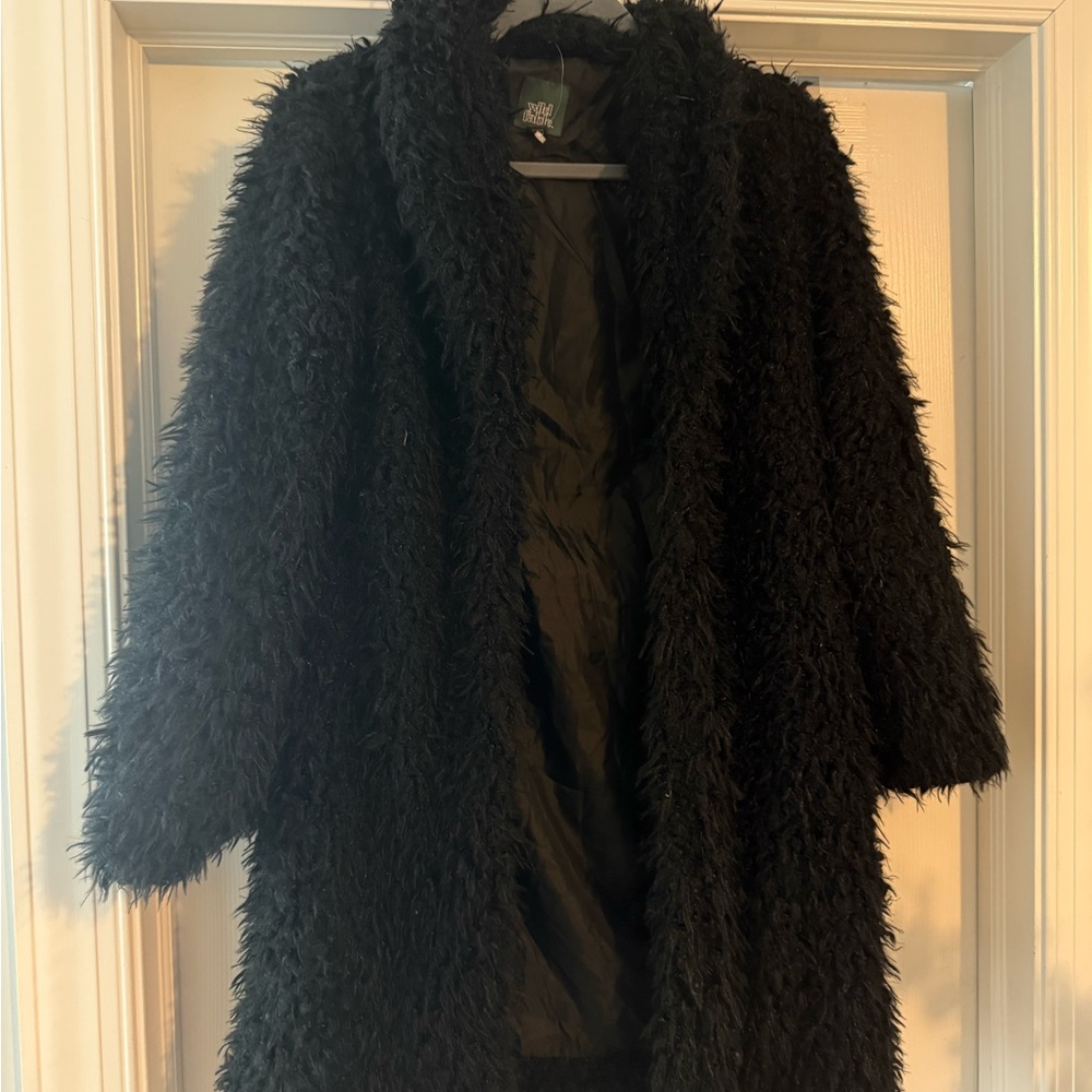 wild fable Black Faux Fur Teddy Coat